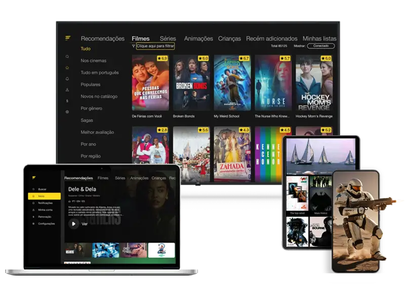 Flixx Cine no Smart TV e dispositivos Android
